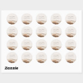 Sticker Rond Mariage en marbre d'Agate de pierre (Feuille)