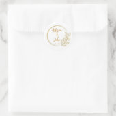Sticker Rond Mariage/Enregistrer la date (Sac)
