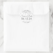 Sticker Rond Mariage Enregistrer la date Parties scintillant ar (Sac)