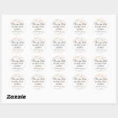 Sticker Rond Mariage Enregistrer La Date Parties scintillant Fo (Feuille)