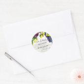Sticker Rond Mariage estival dans un vignoble imprimer (Enveloppe)