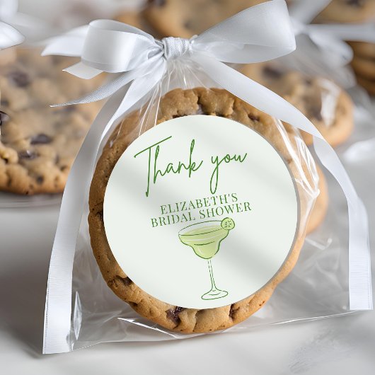 Sticker Rond Mariage et Margaritas Fête de Mariée Style Rétro D