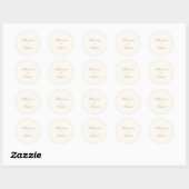Sticker Rond Mariage Éternel Ivoire et Or Classique (Feuille)