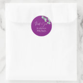 Sticker Rond Mariage EUCALYPTUS blanc à faible budget (Sac)