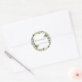 Sticker Rond Mariage eucalyptus cette boisson appartient à (Enveloppe)