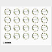 Sticker Rond Mariage eucalyptus cette boisson appartient à (Feuille)