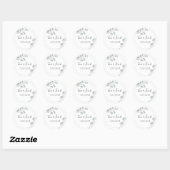 Sticker Rond Mariage Eucalyptus Russe (Feuille)