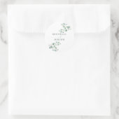Sticker Rond Mariage Eucalyptus Sage Vert Aquarelle (Sac)