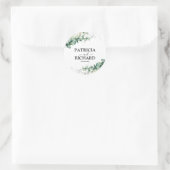 Sticker Rond Mariage Eucalyptus vert (Sac)