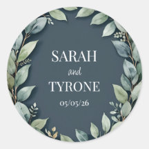 MARIAGE EUCALYPTUS WREATH texte personnalisé