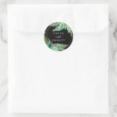 Sticker Rond Mariage exotique botanique tropical Favoriser (Sac)