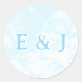 Sticker Rond Mariage fait au ciel (Devant)