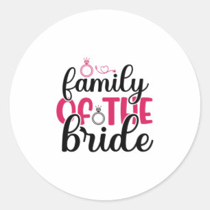Sticker Rond Mariage Famille de la mariée