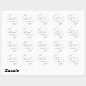 Sticker Rond Mariage Faveur Traiter Sac Jam Avec Amour Eucalypt (Feuille)