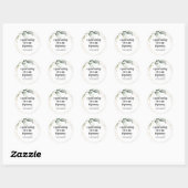Sticker Rond Mariage Favor Traitement Sac Jam Jar Sweet Début C (Feuille)