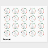 Sticker Rond Mariage Favoriser Sa Boîte De Traitement Favorite  (Feuille)