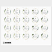 Sticker Rond Mariage Favoriser Sa Boîte De Traitement Préférée (Feuille)
