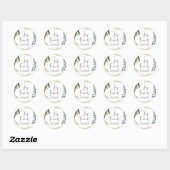 Sticker Rond Mariage Favoriser Sa Boîte De Traitement Préférée  (Feuille)