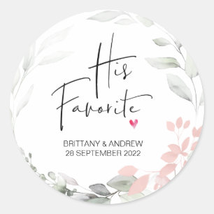 Sticker Rond Mariage Favoriser Sa Boîte De Traitement Préférée
