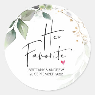 Sticker Rond Mariage Favoriser sa boîte de traitement préférée 
