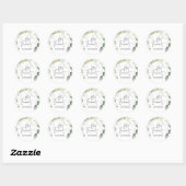 Sticker Rond Mariage Favoriser Sa Boîte De Traitement Préférée (Feuille)