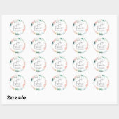 Sticker Rond Mariage Favoriser sa boîte de traitement préférée  (Feuille)
