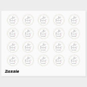 Sticker Rond Mariage Favoriser sa boîte de traitement préférée  (Feuille)