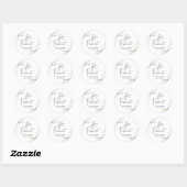 Sticker Rond Mariage Favoriser sa boîte de traitement préférée (Feuille)