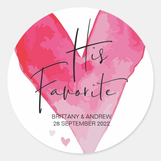 Sticker Rond Mariage Favoriser Sa Boîte De Traitement Préférée  (Devant)