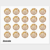 Sticker Rond Mariage Festive Beach String Lights (Feuille)