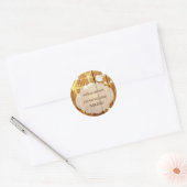 Sticker Rond Mariage Festive Beach String Lights (Enveloppe)