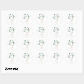 Sticker Rond Mariage Feuille classique (Feuille)