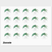 Sticker Rond Mariage Feuille de banane tropicale exotique (Feuille)