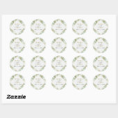 Sticker Rond Mariage Feuille de l'Eucalyptus (Feuille)
