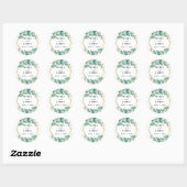 Sticker Rond Mariage Feuille de l'Eucalyptus (Feuille)