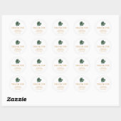 Sticker Rond Mariage Feuille de Palmier Tropical (Feuille)