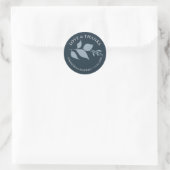 Sticker Rond Mariage Feuille Merci simple (Sac)