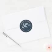 Sticker Rond Mariage Feuille Merci simple (Enveloppe)