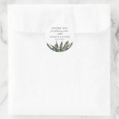 Sticker Rond Mariage Feuille tropical moderne Faveur (Sac)