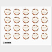Sticker Rond Mariage Feuilles d'automne (Feuille)