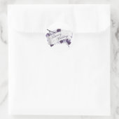 Sticker Rond Mariage février : feuilles de la saison : (Sac)