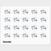 Sticker Rond Mariage février : feuilles de la saison : (Feuille)