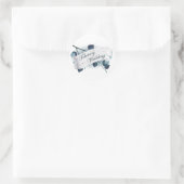 Sticker Rond Mariage février : feuilles de la saison : (Sac)