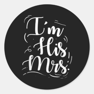 Sticker Rond Mariage Fiançailles Im Son Mme Bride Idea Gift Ide