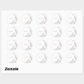Sticker Rond Mariage Fleur sauvage (Feuille)