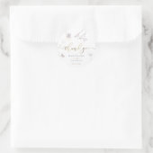 Sticker Rond mariage fleur sauvage merci (Sac)