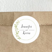 Sticker Rond Mariage Fleur sauvage rustique élégant moderne