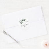 Sticker Rond mariage fleurie verdoyante (Enveloppe)
