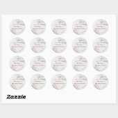 Sticker rond Mariage Floral (Feuille)