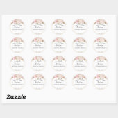 Sticker rond Mariage Floral (Feuille)